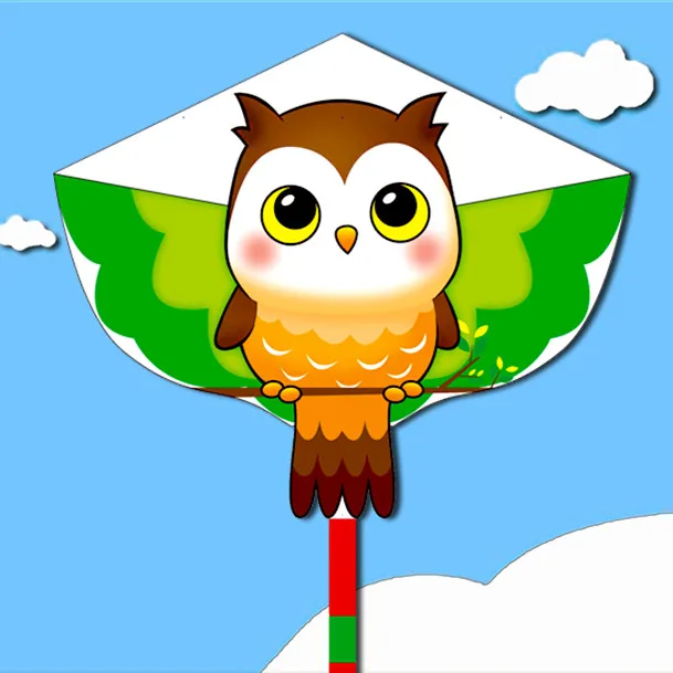 free shipping children kite flying kids outdoor toys kite factory ripstop nylon fabric eagle butterfly kites rainbow high cerf Owl