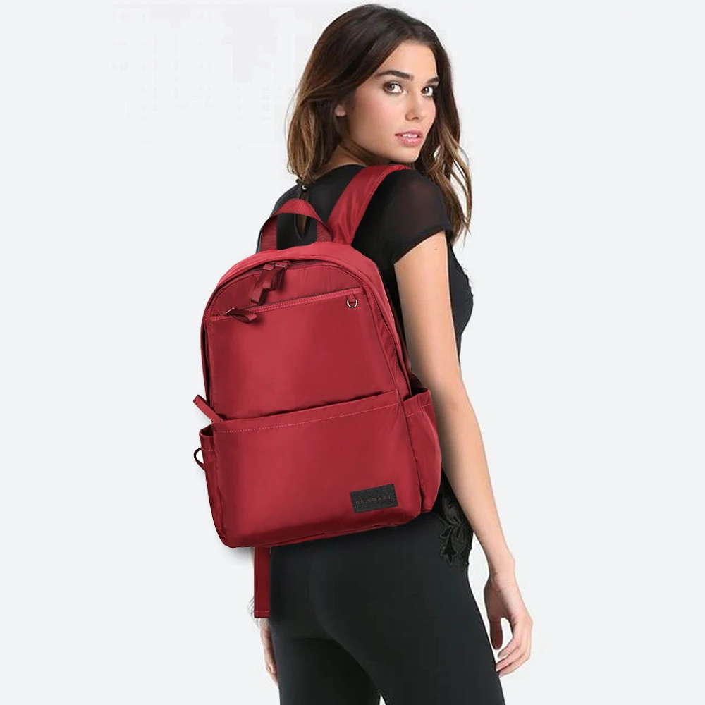 BE SMART Classic Casual Backpack Diaper Bag for Women Lightweight Durable Work Bag Fashion Stylish Schoolbag for Girls Students