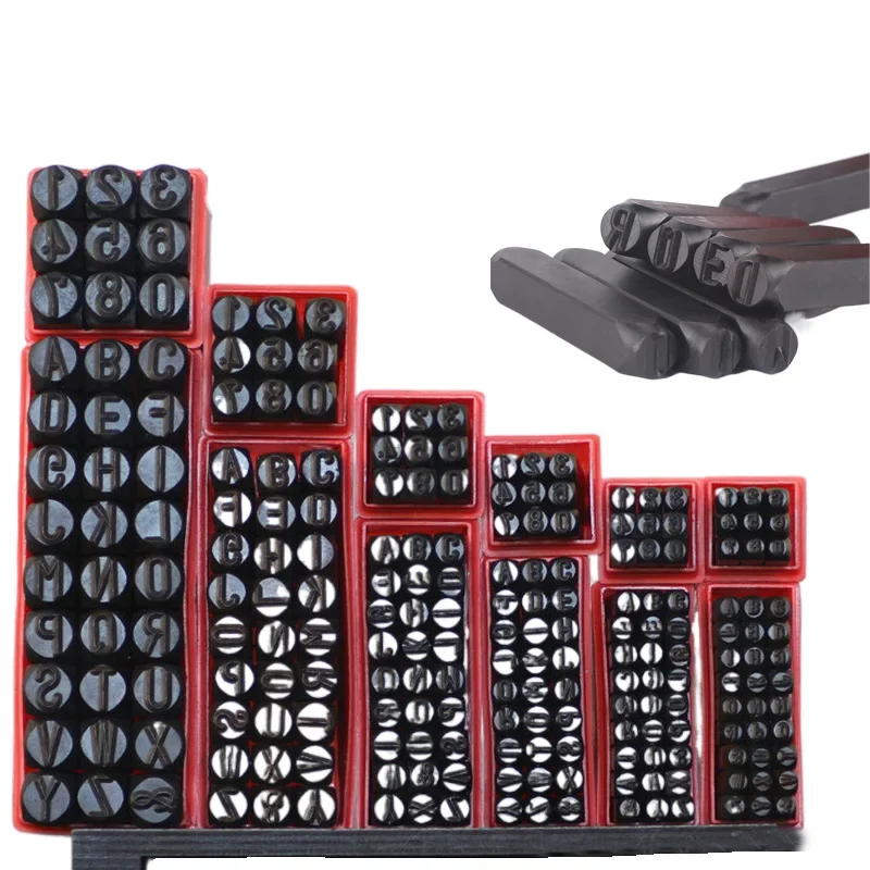 Steel Die Metal Stamping kit Punch Tool Number Letter Alphabet Stamps Tools DIY Jewelry Gold Silver Metal leather LOGO Stamp number letter stamp set leather craft stamps alphabet number stamp set