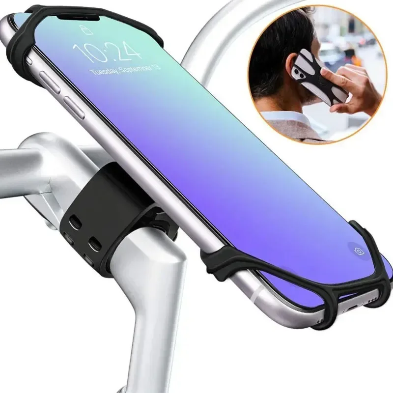 360 rotatable bicycle and motorcycle safety stand silicone stand silicone rod type suitable for all mobile phone stands 2