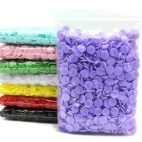 Round Snaps Buttons For Bib 100 Sets T5 Plastic Cover Press Button Fastener Snap For Clothes Accessories DIY Crafts 21Colors 1