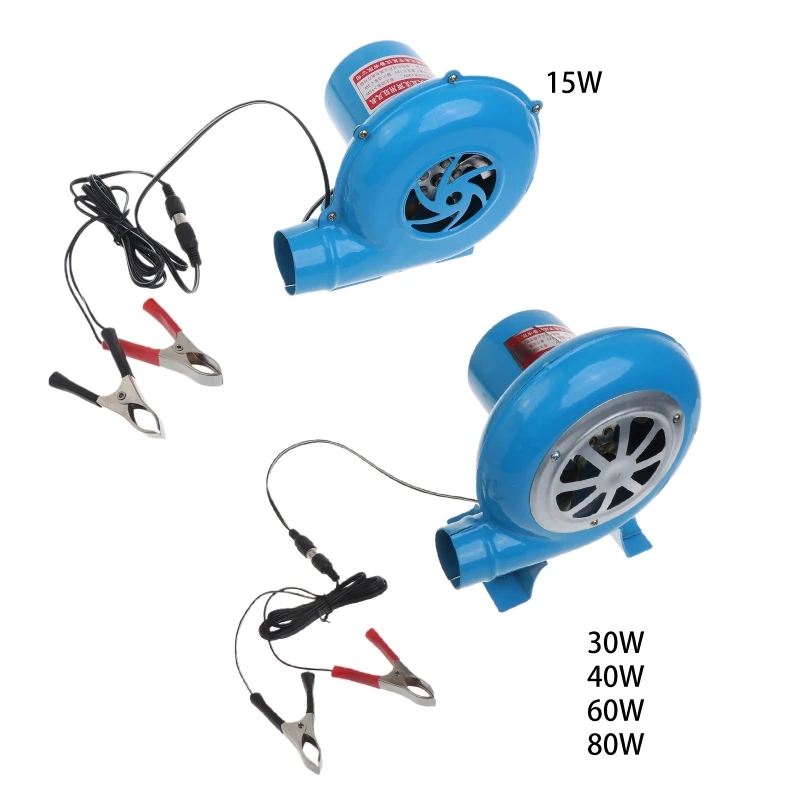 

12V 15/30/40/60/80W Air Blower for Barbecue Camping Fire Charcoal Dropship