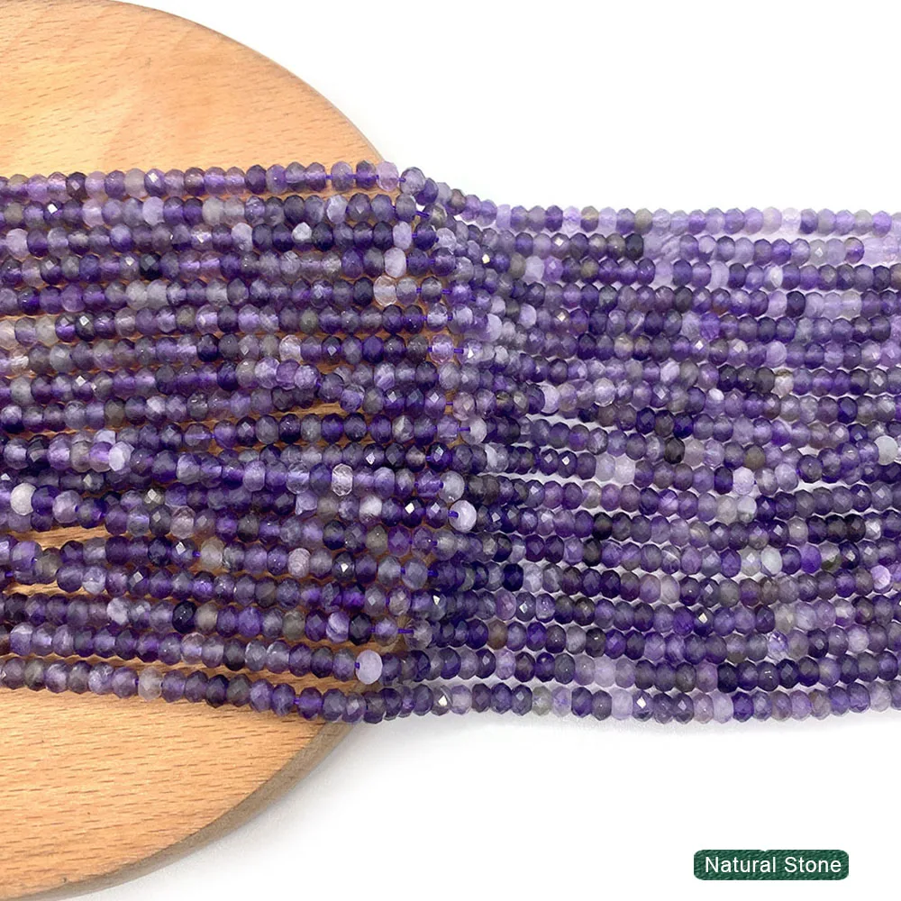 

2x3 3x4 5x6mm bulk spacer beads natural stone amethyst DIY jewelry making beads DIY fashion bracelet necklace accessories