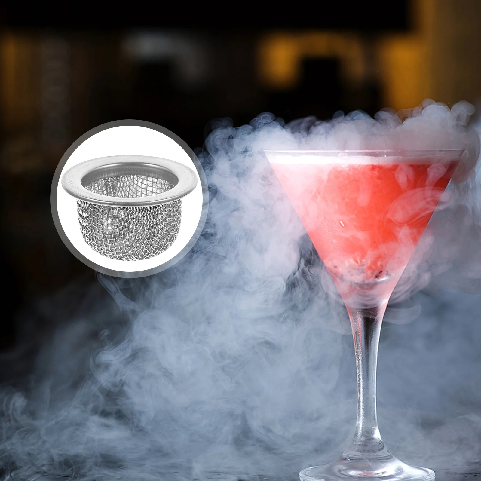 

Stainless Steel Screen Filter 10Pcs Double Screen Filter Cocktail Smoker Screen Mini Mesh Filter Bourbon