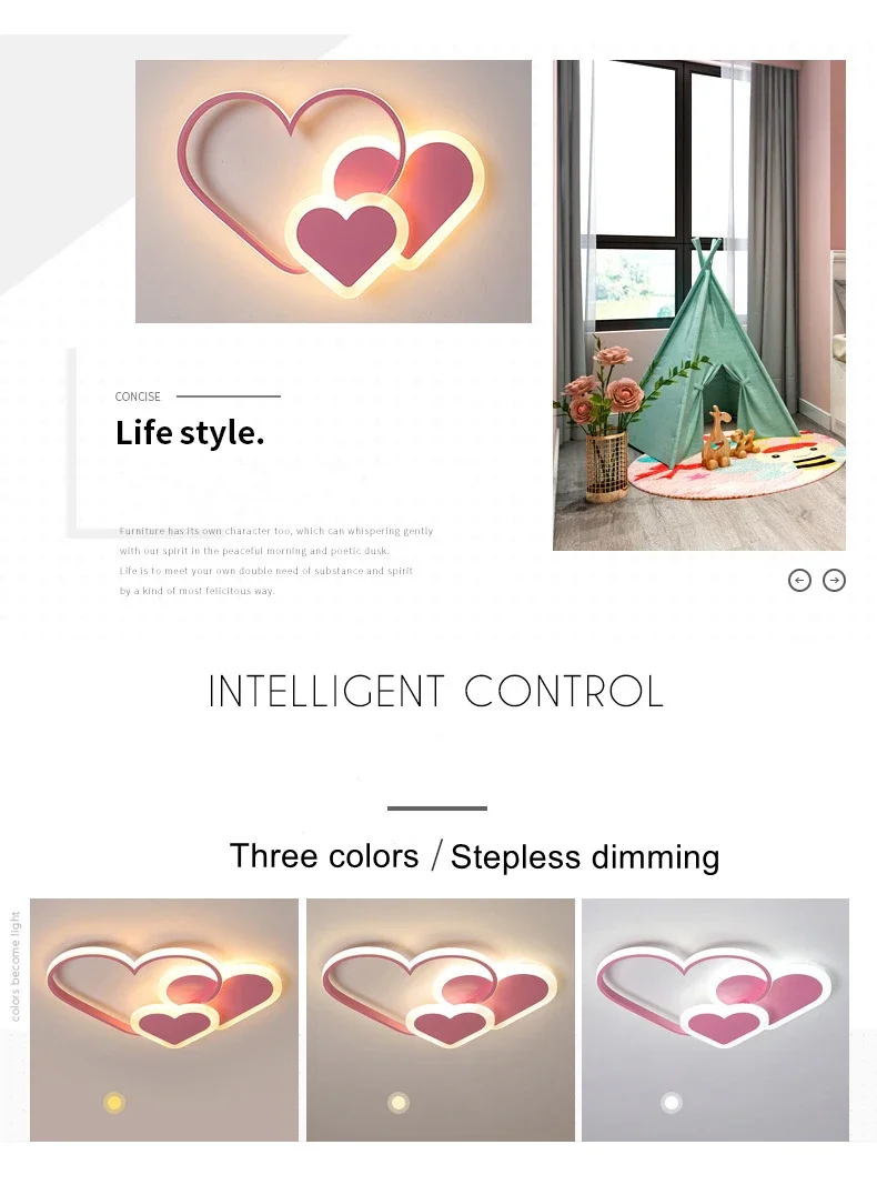 Pink Heart Shape Cloud Light 4