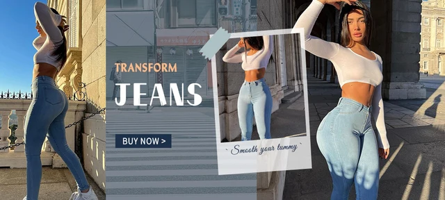 Slim Butt Lift Shaping Jeans Perfect Hip To Body Ratio Skinny Jeans With  Zipper - AliExpress