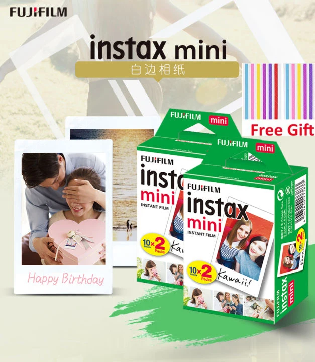 10-100 Sheets Fujifilm Instax Mini 11 9 8 7s 90 Film White Edge Color Photo  Paper for Fujifilm Instant Camera(due 06 2024)