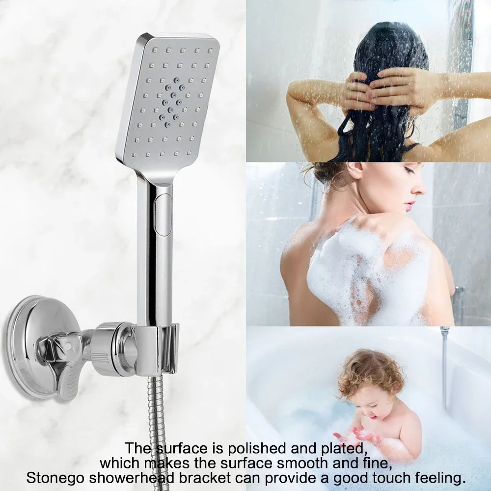 Shower Rack Adjustable Shower Rack Suction Cup Type Lotus Canopy Bracket Handheld Shower Head Bathroom Nozzle Fixed Base Home Pet Clean