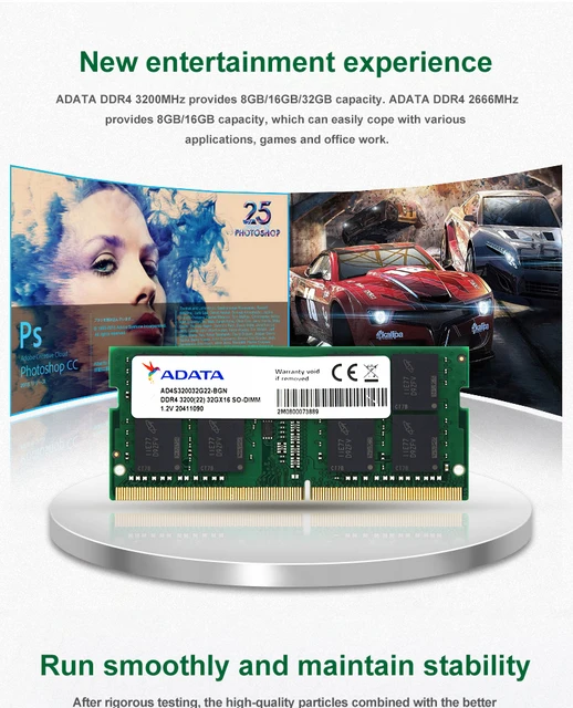 Adata Sodimm Ram Ddr4 3200 ADATA DDR4 Memori RAM 2600MHz 2666MHz