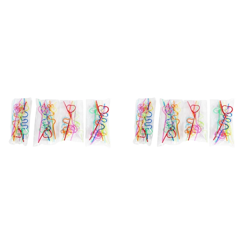 

Children's Curly Party Straws, Crazy Party Straw Curling Novel Straws, For Party Bag Fillings, 72 Pieces