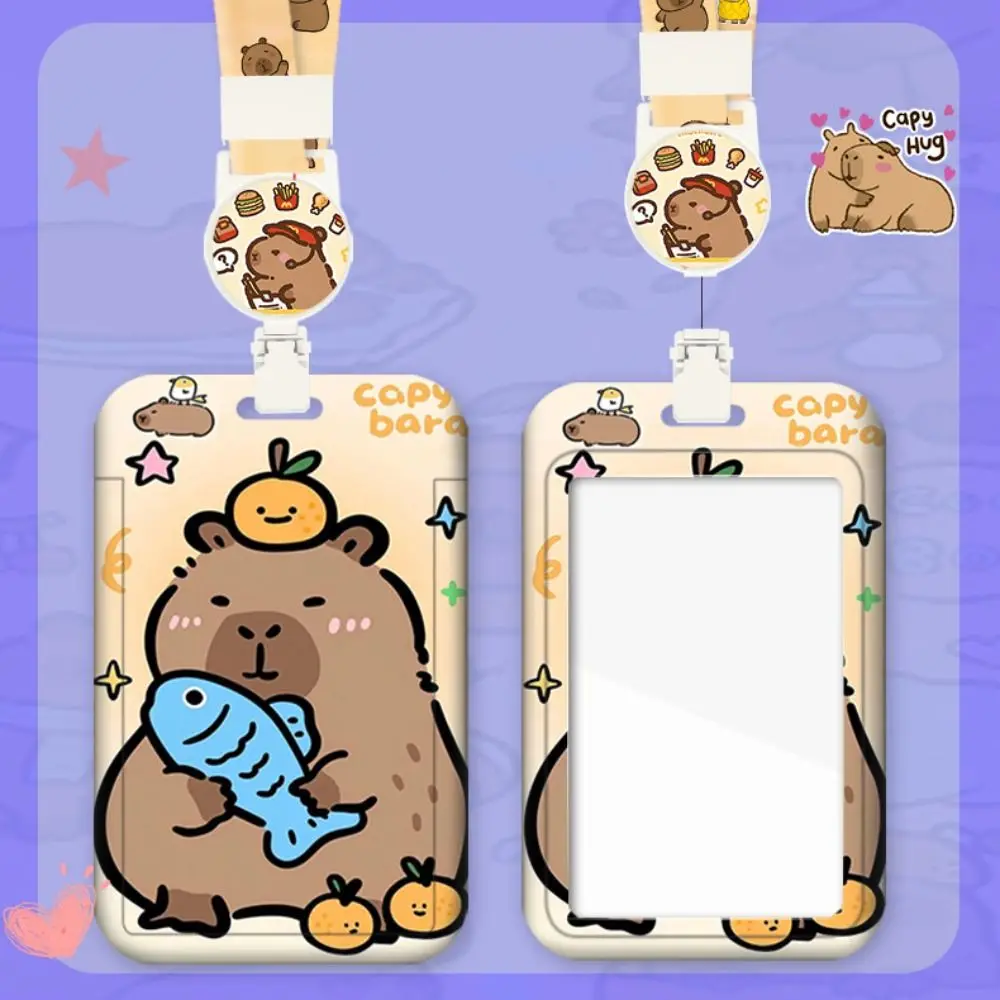 Porte-cartes Peluche Capybara - Avec Fenêtre Transparente, Pour Clés, Cartes