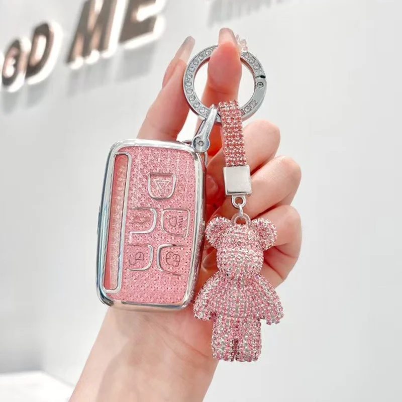 Elegant Women's Car Key Case - Luxury Design Key Cover