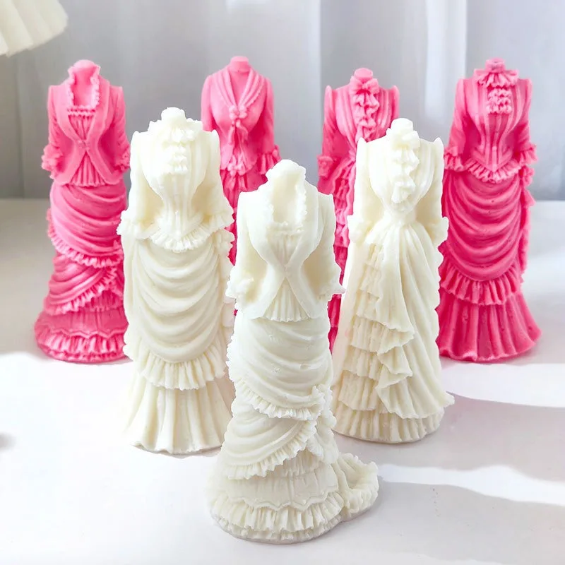 

Новое свадебное платье рыбий хвост силиконовая форма танцевальная юбка украшения для ароматерапии свечи форма для выпечки ароматизированные свечи сувениры мыло