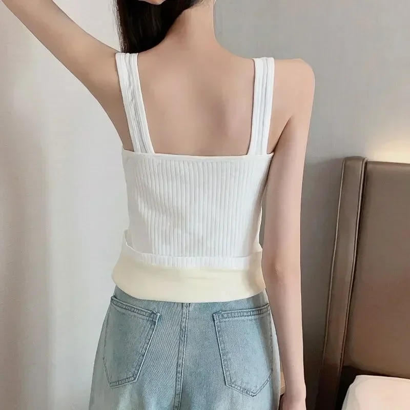 

Undershirt Top Sling Women Thickened Tops Velvet Thermal Camisole Bottoming Warm Solid Vest Slim Color Winter Underwear