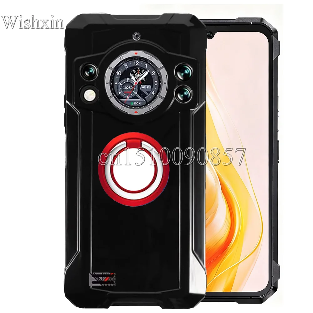 Ring Holder Shockproof Soft TPU Kickstand Phone Case Cover