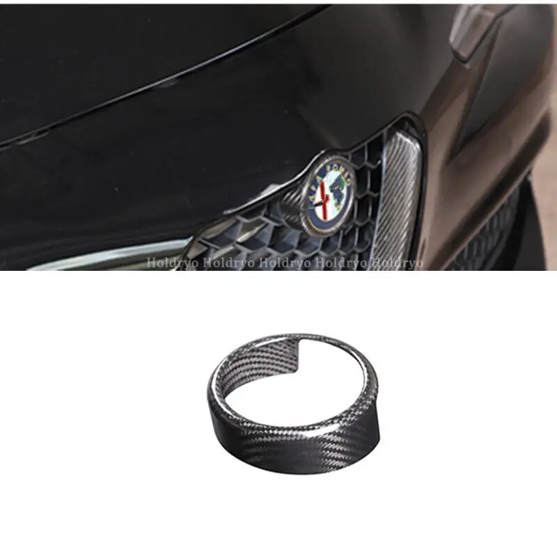 

Dry Carbon Fiber Front Logo RingTrim Cover for Alfa Romeo Giulia 2017-2019