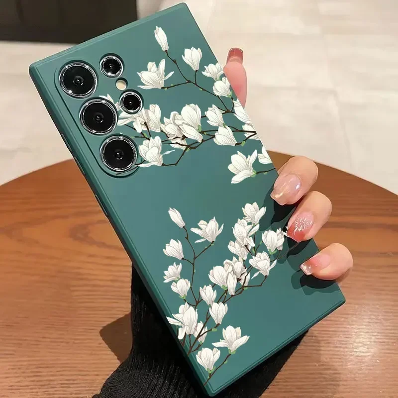 Floral Elegance Silicone Phone Case Cover