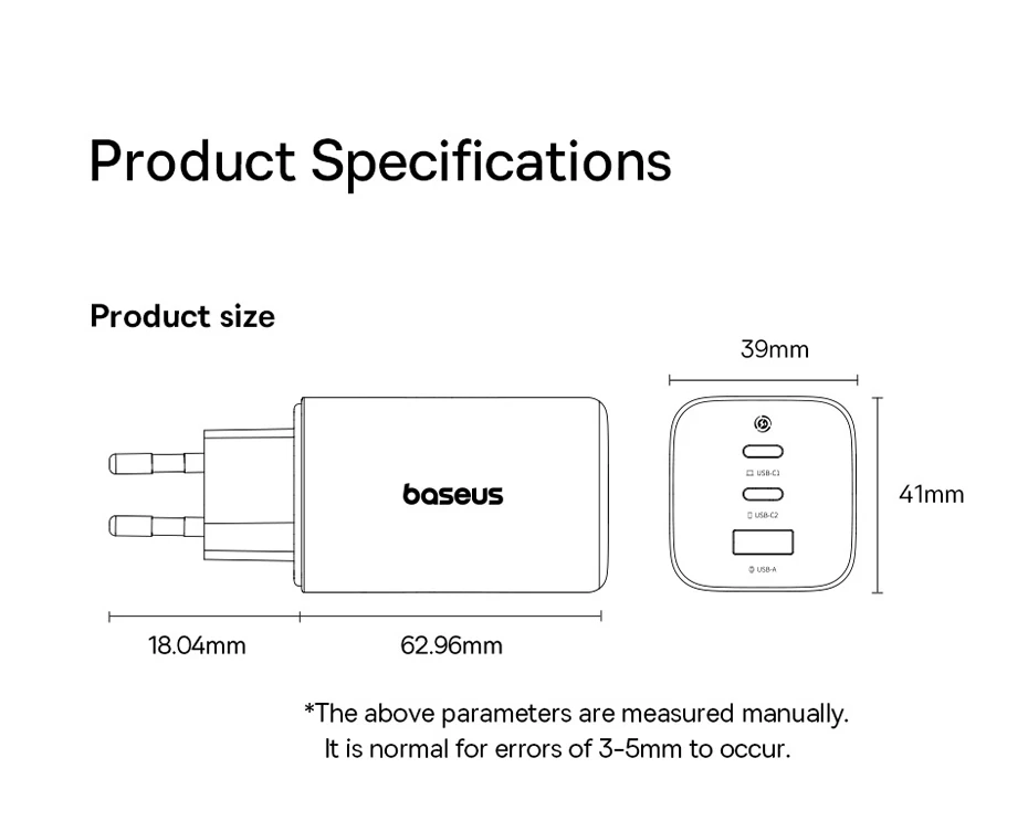 Baseus PicoGo AE11 GaN6 Pro Charger 100W