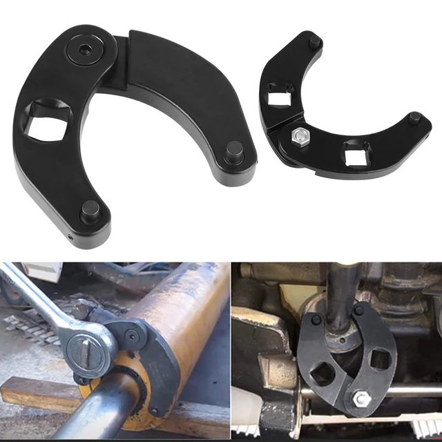 Reverses 2" to 6" Tool Gland Nut Hand Wrench Universal Hand Tools Adjustable for Farm Machines Hydraulic Cylinders Spanner 1