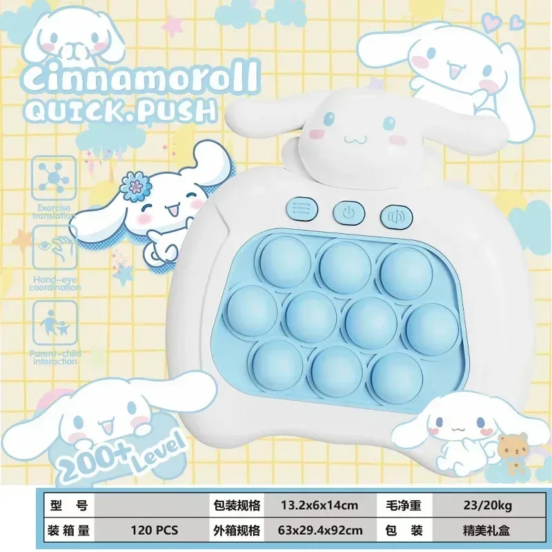 

Sanrio Toys Anime Figures Hello Kitty Cinnamoroll Kuromi Quick Push Game Console Enhanced Puzzle Press Toys Relieve Stress Toys