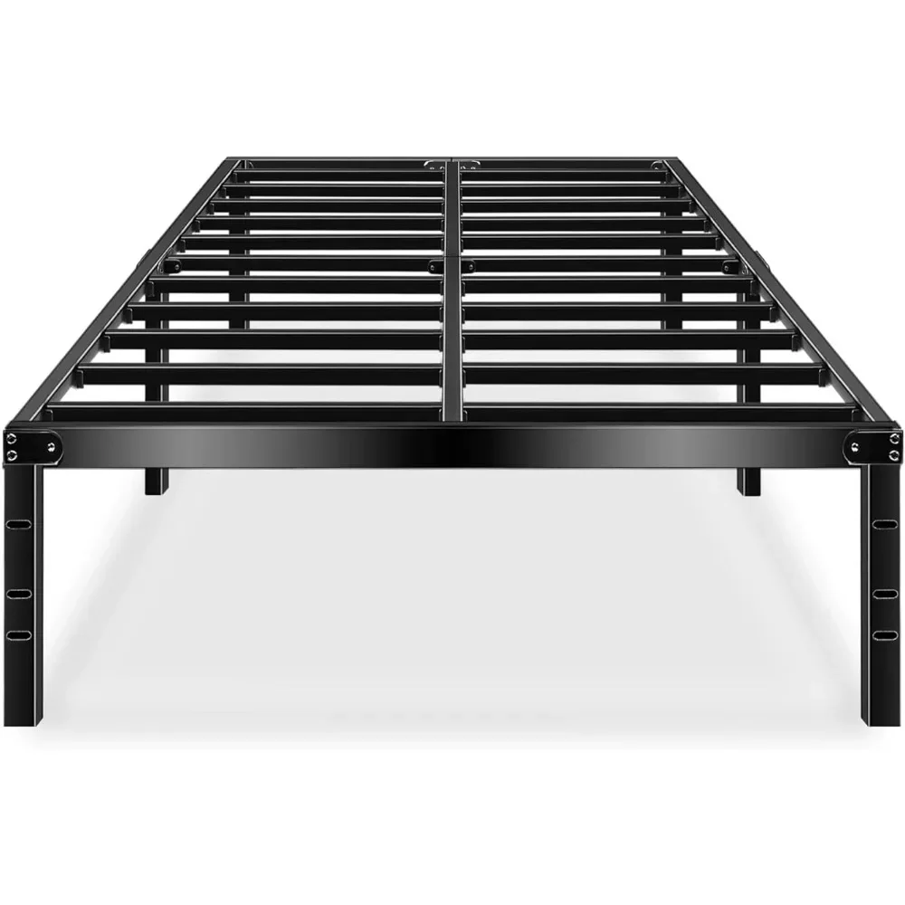 

18" bed frame, high bed frame height without box springs, with storage metal platform size