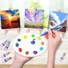 3pcs/6pcs Mini Canvas And Easel Set Mini Canvas Panels Mini Wood Easels,  For Kids Drawing, Oil Painting And DIY Graffiti 6