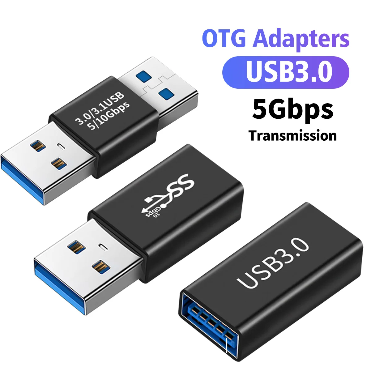 USB3.0 Connector USB To USB Adapter 5Gbps Male to Male Female USB Converter For SSD HDD Cable Extender USB 3.0 Extension Plug