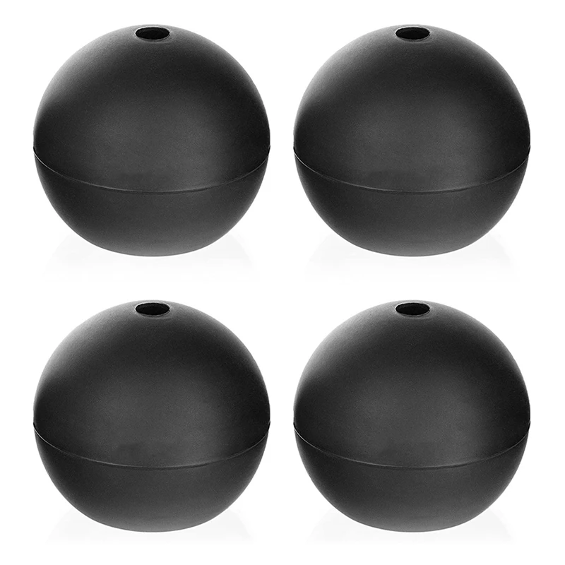 

Round Ice Square Molds - Whiskey Ice Sphere Maker - Makes 2Inch Ice Balls - 4 Pack