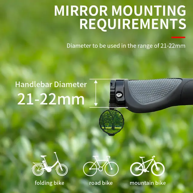 Adjustable Bike Handlebar Rearview Mirror with LED Light 5