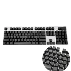 Premium Ergonomic Blank Keycaps Set (104 Pieces) (Black)