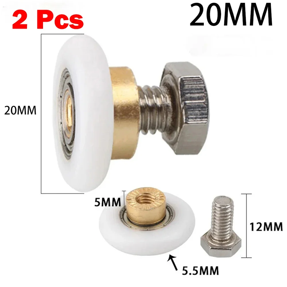 Shower Door Rollers Sliding Door Roller Shower Room Pulley Shower Room Rollers Sliding Door Pulley Roller Bearing Pu Roller Roller Shower Rooms Cabins Pulley Shower Room Roller /Runners/Wheels/Pulleys Diameter 20mm 23mm 25mm 27mm