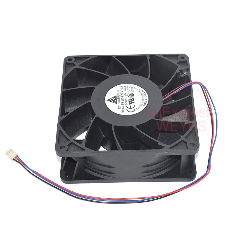 Ventilador de 140*140*50 mm para o Case do Delta 14050 Dc24v 1.37a Resfriamento Industrial Três Pinos Ffb1424vhg 14cm Novo - Imagem 4