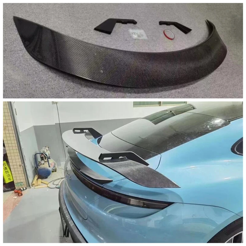 

Real Carbon Fiber Spoiler For Porsche Taycan 2019 2020 2021 2022 High Quality REAR WING TRUNK LIP SPOILERS G-T Model