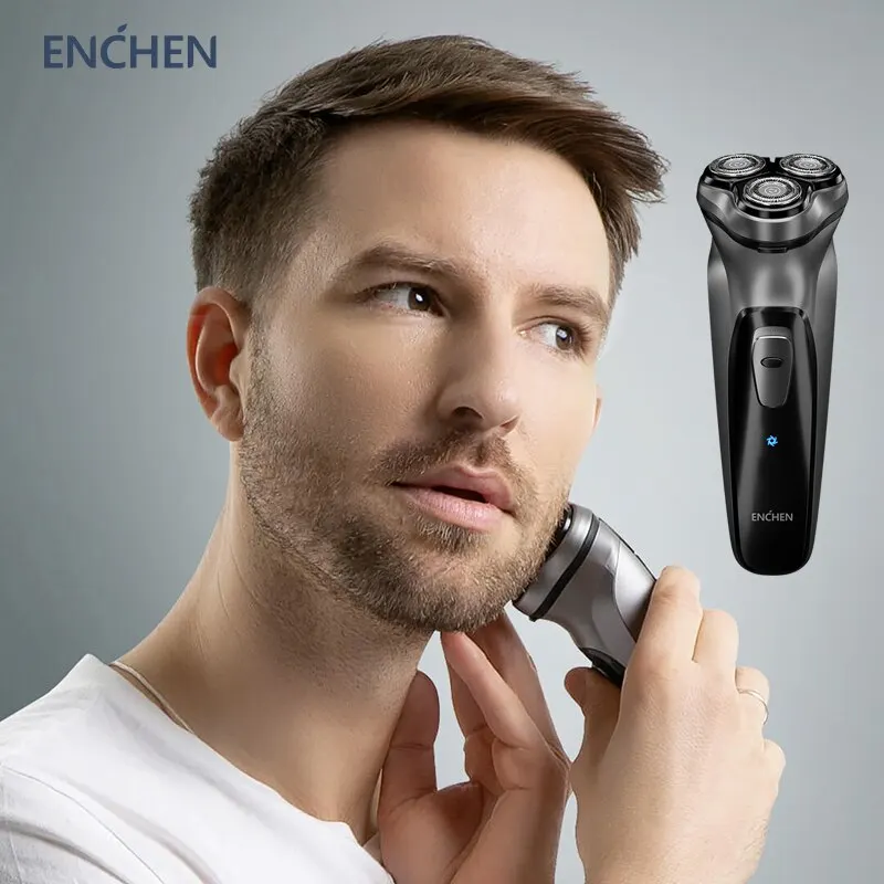 ENCHEN Blackstone Electrical Rotary Shaver for Men 3D Floating Blade Washable Type-C USB Rechargeable Shaving Beard Machine - Image 2