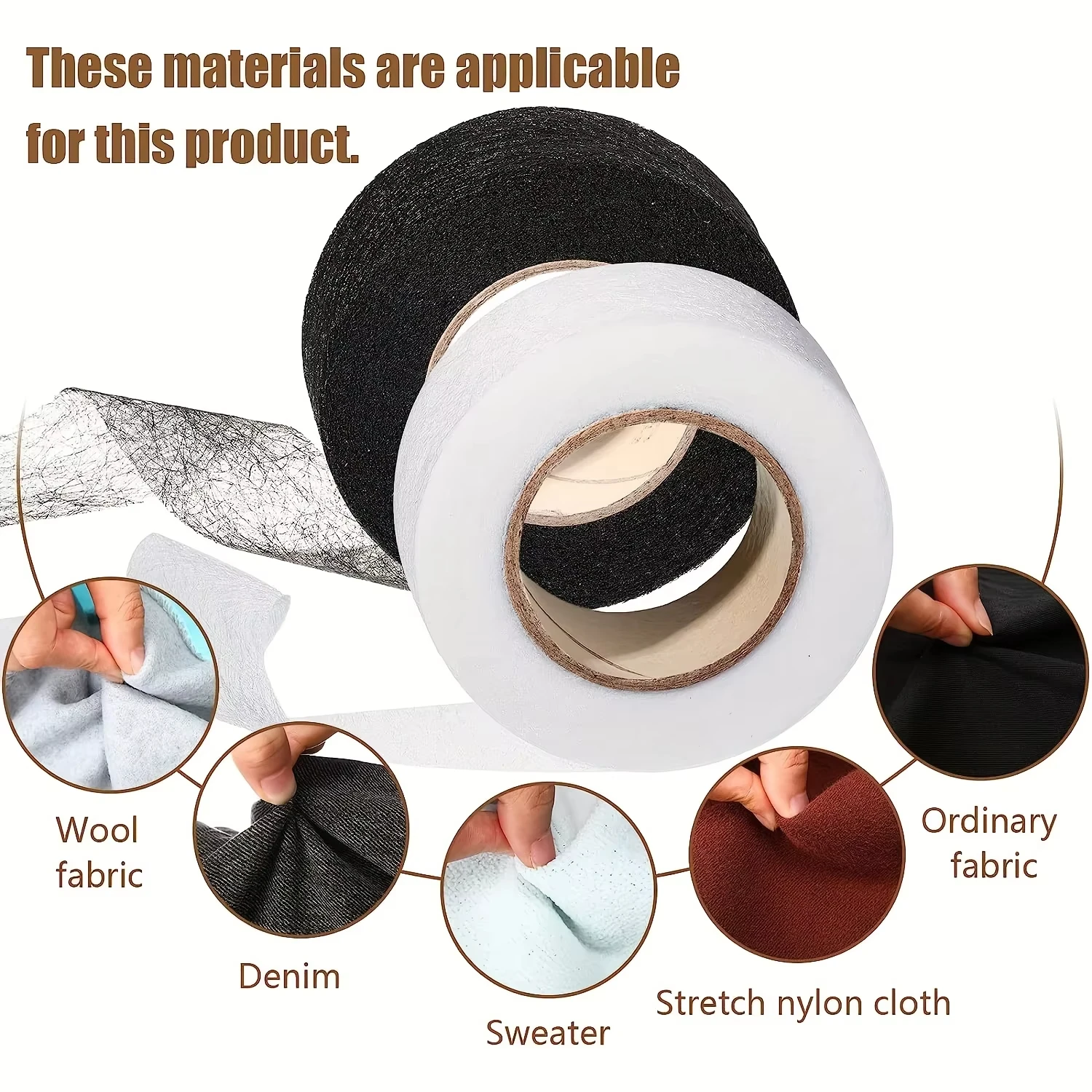 Self Adhesive Pants Hem Tape Non-Woven Double-Side Interlining Adhesive DIY Jean Clothes Length Shorten Sewing Tool 64M/Roll sewing tool