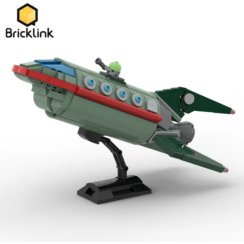Bricklink Anime Aloa Mars Ideas Space Rocket Futuramaed Planet Express Interstellare Cargo Astronave Set Building Blocks Giocattoli Per Bambini