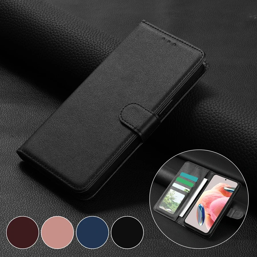 Elegant Leather Wallet Case with Card Slot and Photo Frame - Magnetic Flip Design