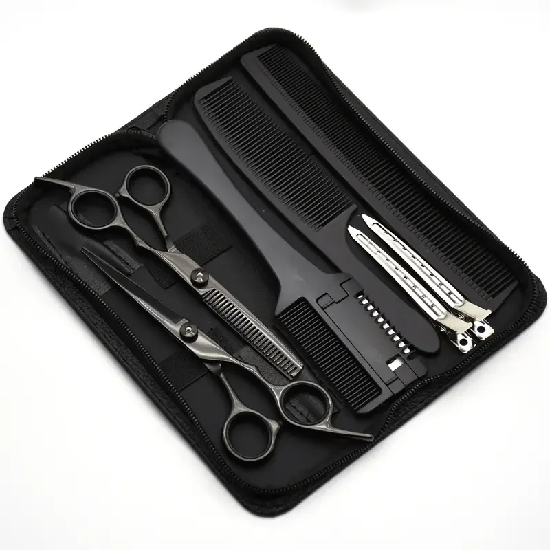 Professionelles Haarschneide-Set Mit 11 Teilen – Inkl. Scheren, Kämme, Umhang & Etui
