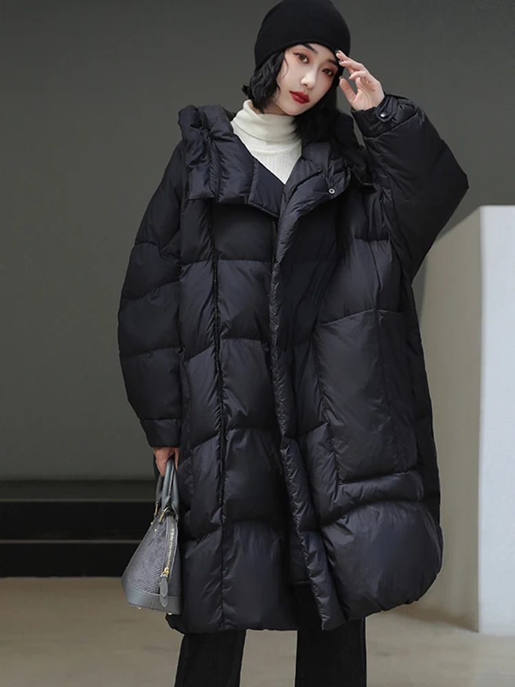 Lagabogy 2025 New Winter Women Oversize 90% White Duck Down