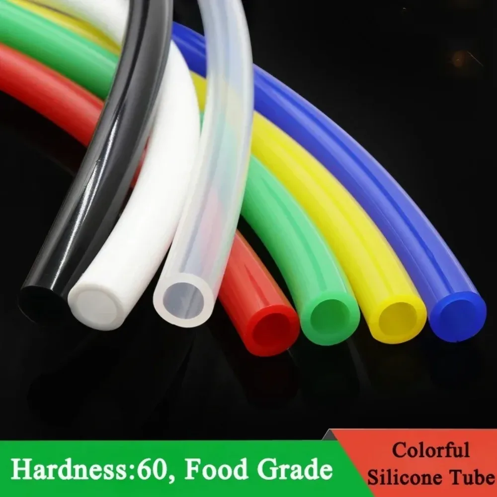 Silicone Tube Water Pipe Rubber Hose Rubber Tube Rubber Tubing 1 Meter ID 1 2 3 4 5 6 7 8 9 10 mm Silicone Tube Flexible Rubber Hose Food Grade Soft Drink Pipe Water Connector