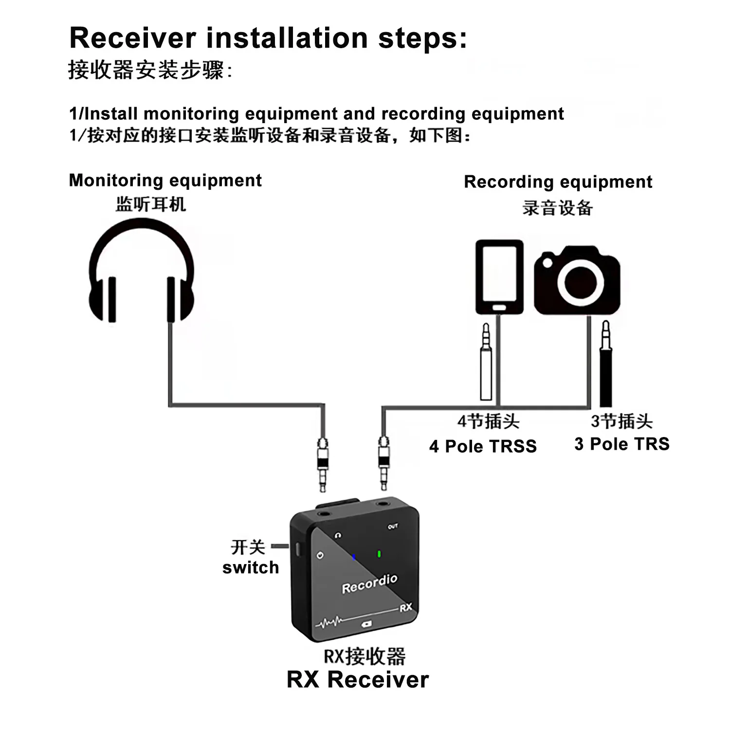 Mini Wireless Lavalier Microphone Audio Video Recording Clip-on Lapel Microphone for Phone DSLR Camera Interview Vlogging Live