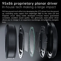 FiiO JT7 Over-Ear Planar Magnetic Audiophile Headphones with 95x86mm Planar Driver design,Adjustable Headband,4.4mm/3.5mm Cable - Image 2