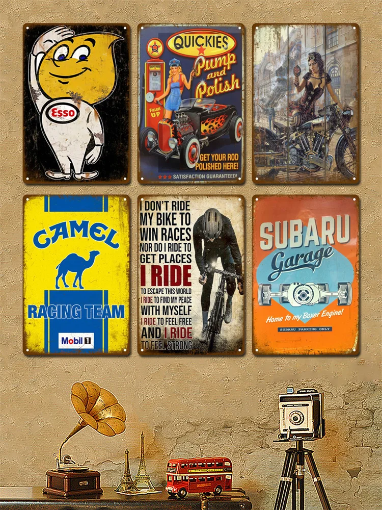 Vintage Zinn Zeichen Metall Poster Retro Autoteile Metall Zeichen für Garage Werkstatt Autoteile Zeichen Home Wand Dekor Dekoration Platte – Detail 3