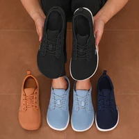Men's Shoes Sneakers Wide Toe Barefoot Casual Wide Last Fashionable Canvas Black Flat Board Shoes Breathable Mesh Men's Shoes - Image 3