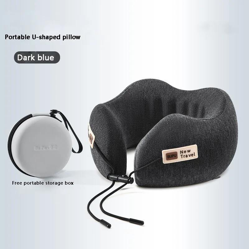 وسادة رقبة محمولة من رغوة الذاكرة، مصممة للسفر وتو...