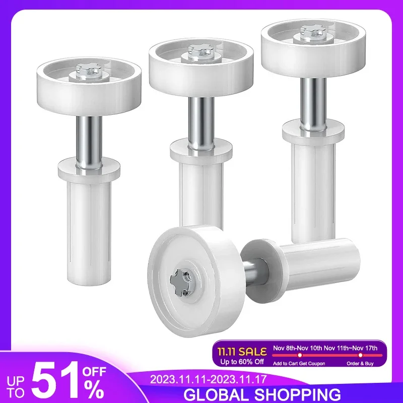 4pcs Bi-fold Door Top Guide Wheels For Closets Pantries Laundry Rooms