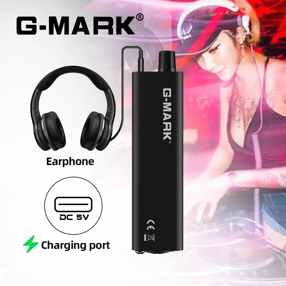 Headphone Amplifier G-MARK P3 Personal In-Ear Monitor Amplifier Stereo/Mono For Musicians DJ Stage Built-in Lithium Battery headphone amplifier