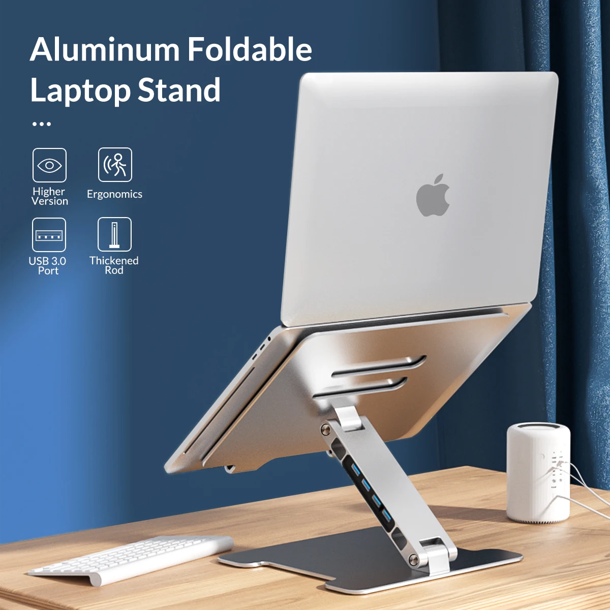 permanente, Notebook Riser, Desktop, Acessórios de refrigeração para MacBook Pro, USB 3.0