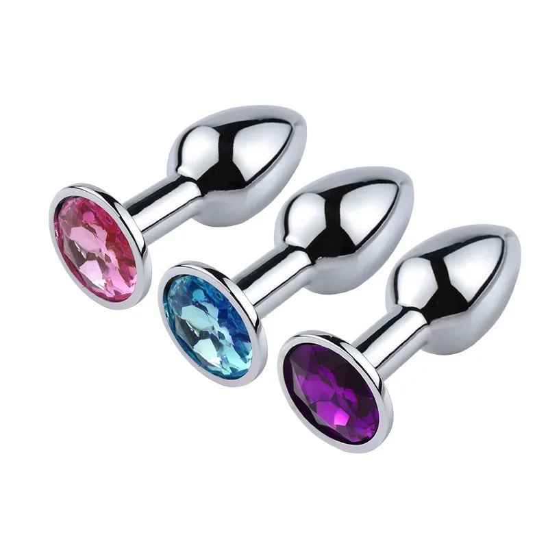 Mini Sexy Jelly Color Metal Anal Plug Anal Dilator Adult Men Women Fun Flirting Masturbation Adult Toys Gay anal plug vibrator anal plug anal sex toys