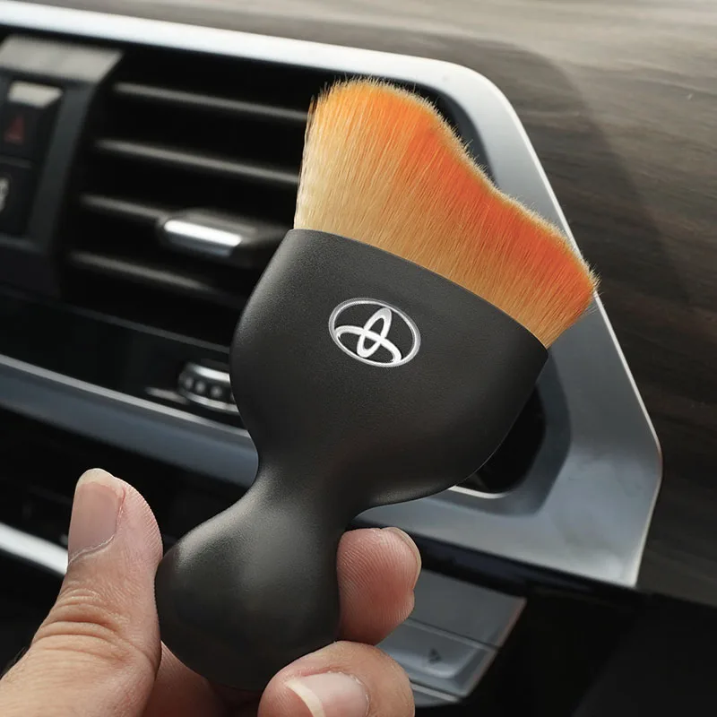 Car Interior Cleaning Soft Brush Tool Dust Remover For Toyota Gazoo Racing TRD Corolla Yaris Chr Auris Rav4 Prius Prado Avensis